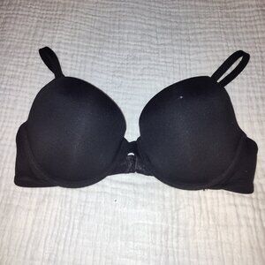 Pink Victoria's Secret Push Up Bra 36 C Black